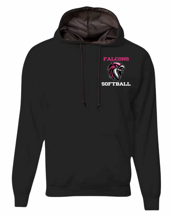 Hoodie - Softball Falcon Head Pocket - Image 3