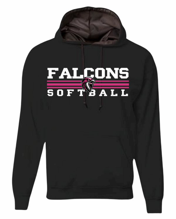 Hoodie - Softball Falcons 3 Stripes - Image 7