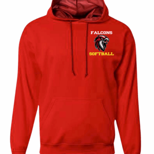 Hoodie - Softball Falcon Head Pocket