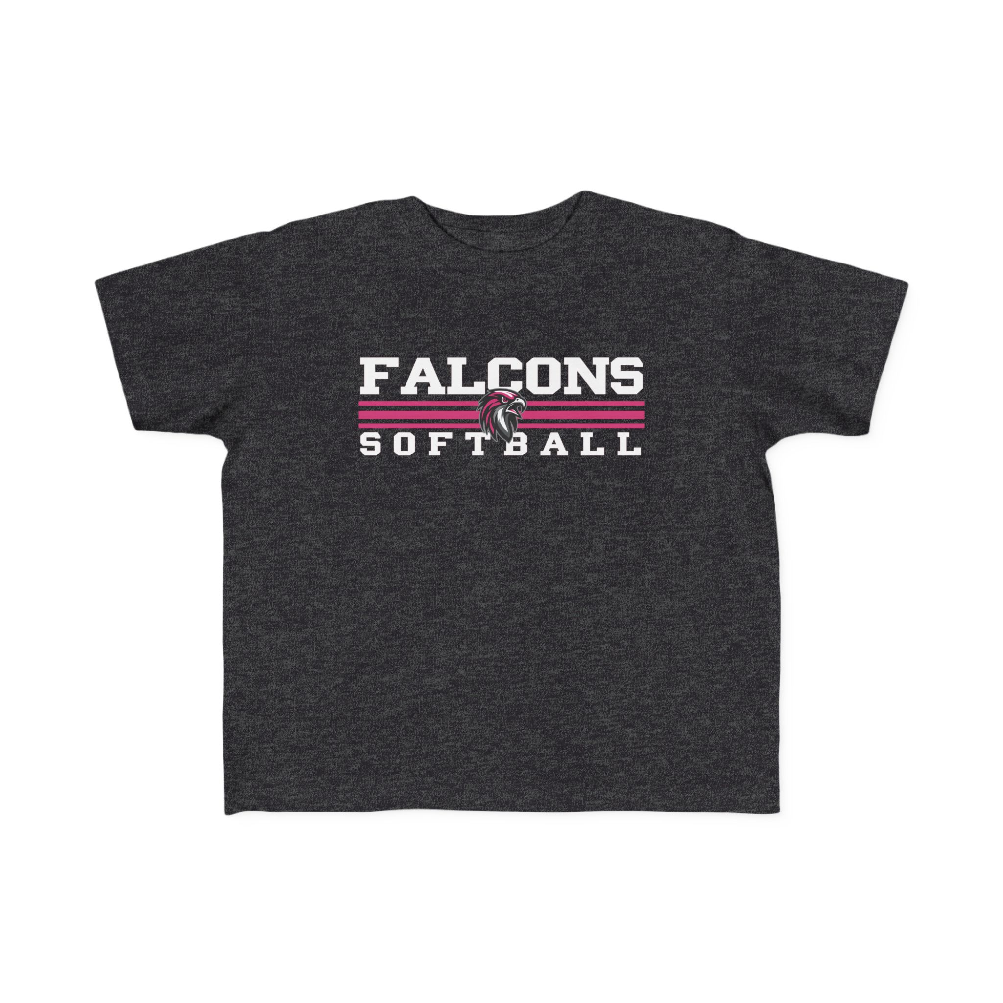 Toddler Cotton Tee: Classic Lines Softball (Pink) - Image 5