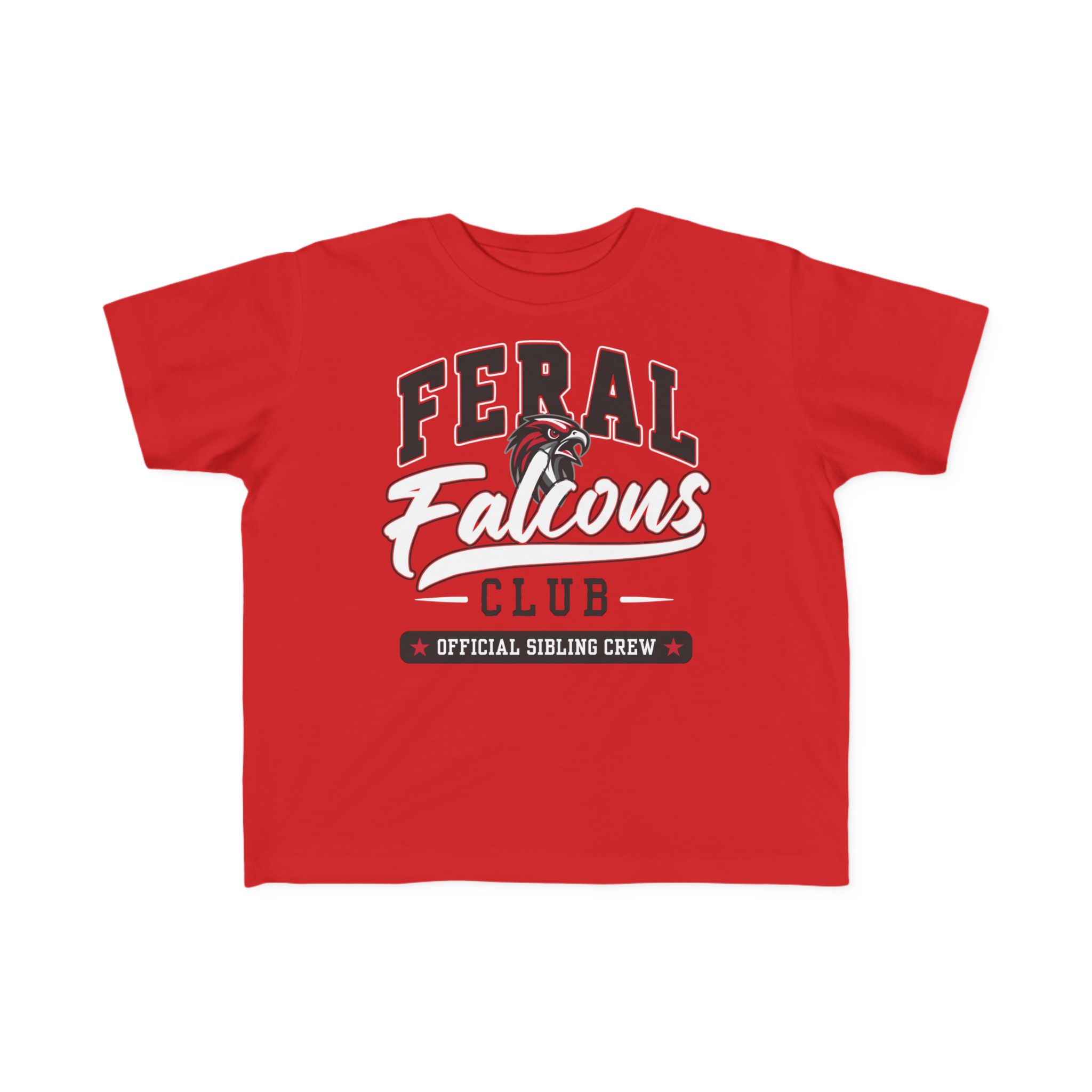 Toddler Cotton Tee: 'Feral Falcons Club' - Image 8