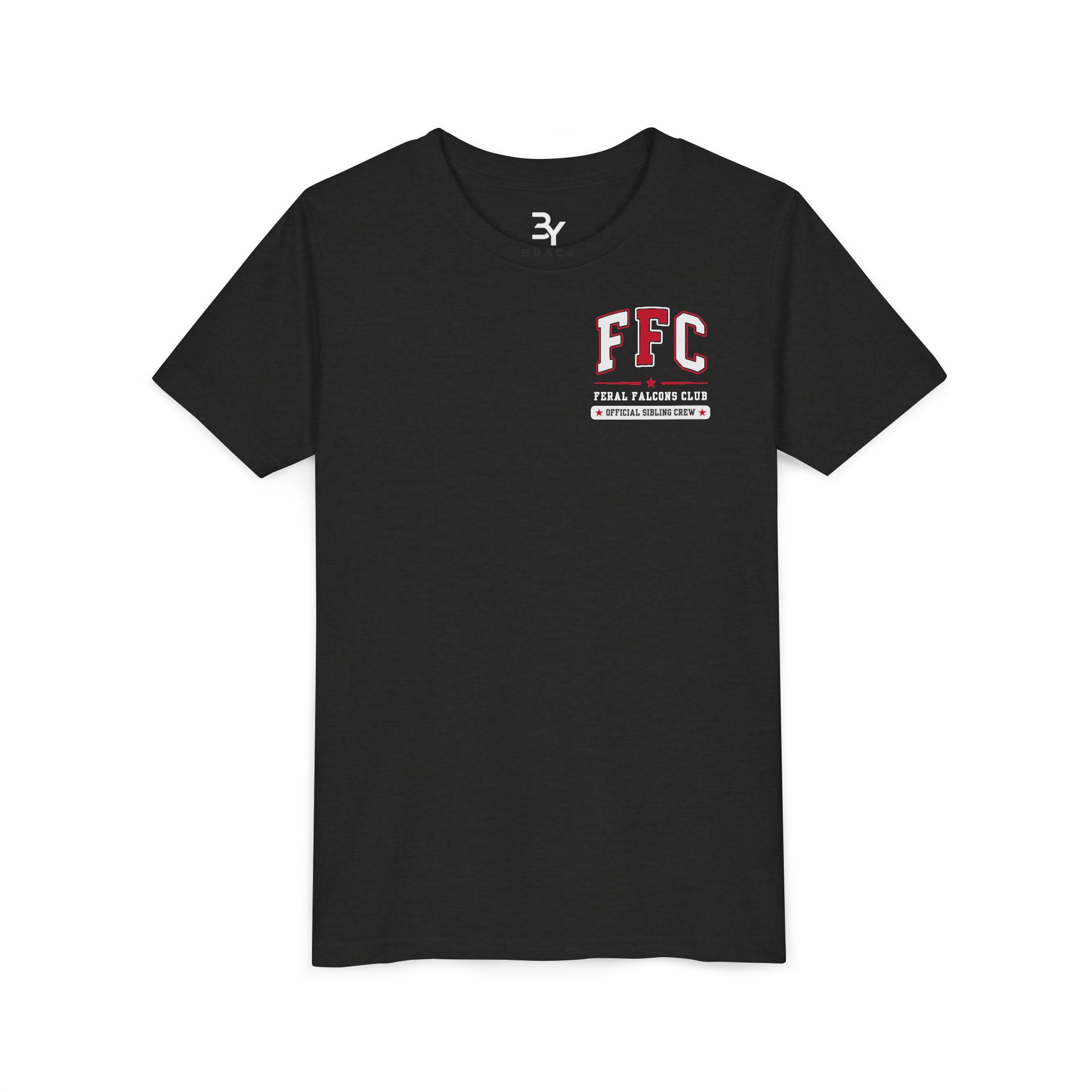 Youth Cotton Tee: 'Feral Falcons Club' (2 Sided) - Image 6
