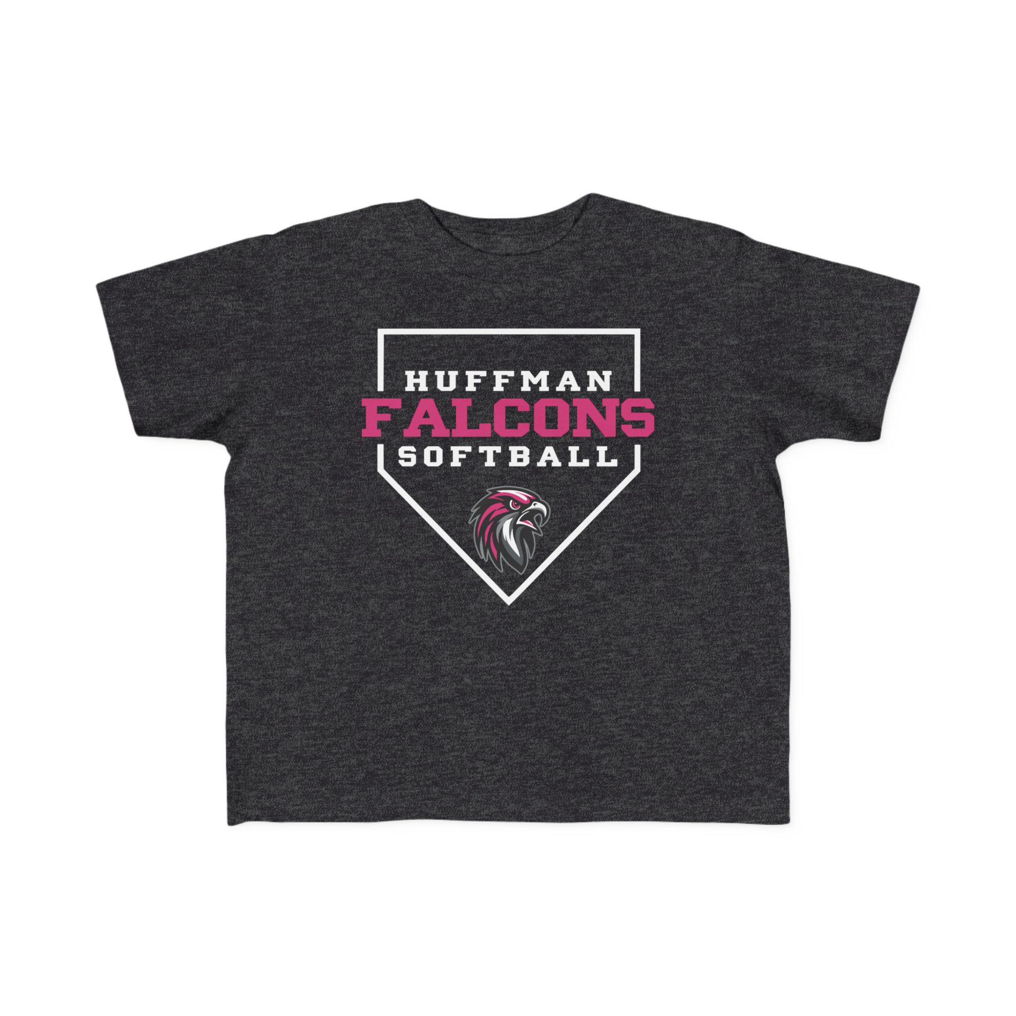 Toddler Cotton Tee: Home Plate Softball (Pink) - Image 5
