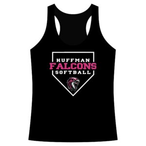 Women's Performance Racerback: Home Plate Softball (Pink)
