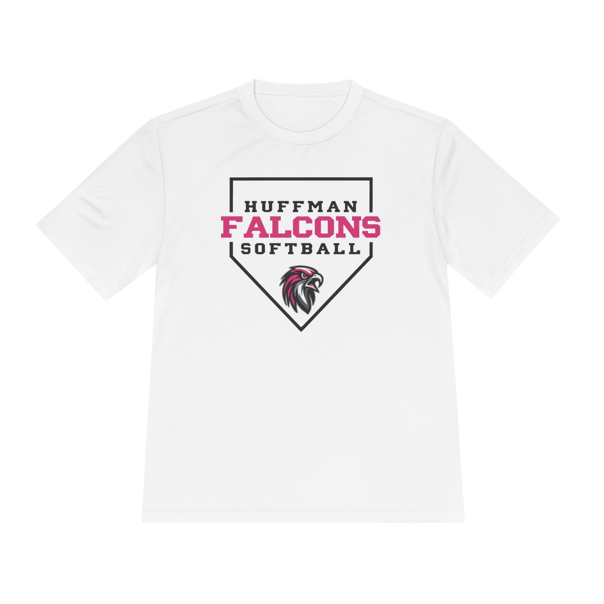 Adult Performance Tee: Home Plate Softball (Pink) - Image 2