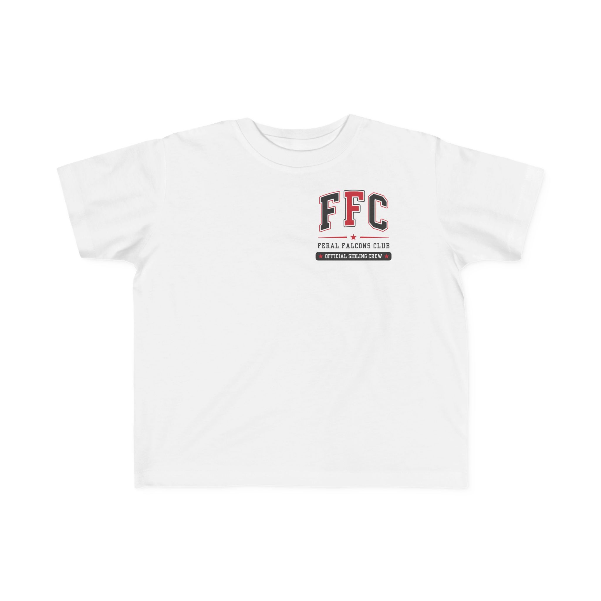Toddler Cotton Tee: 'Feral Falcons Club' (2 Sided)
