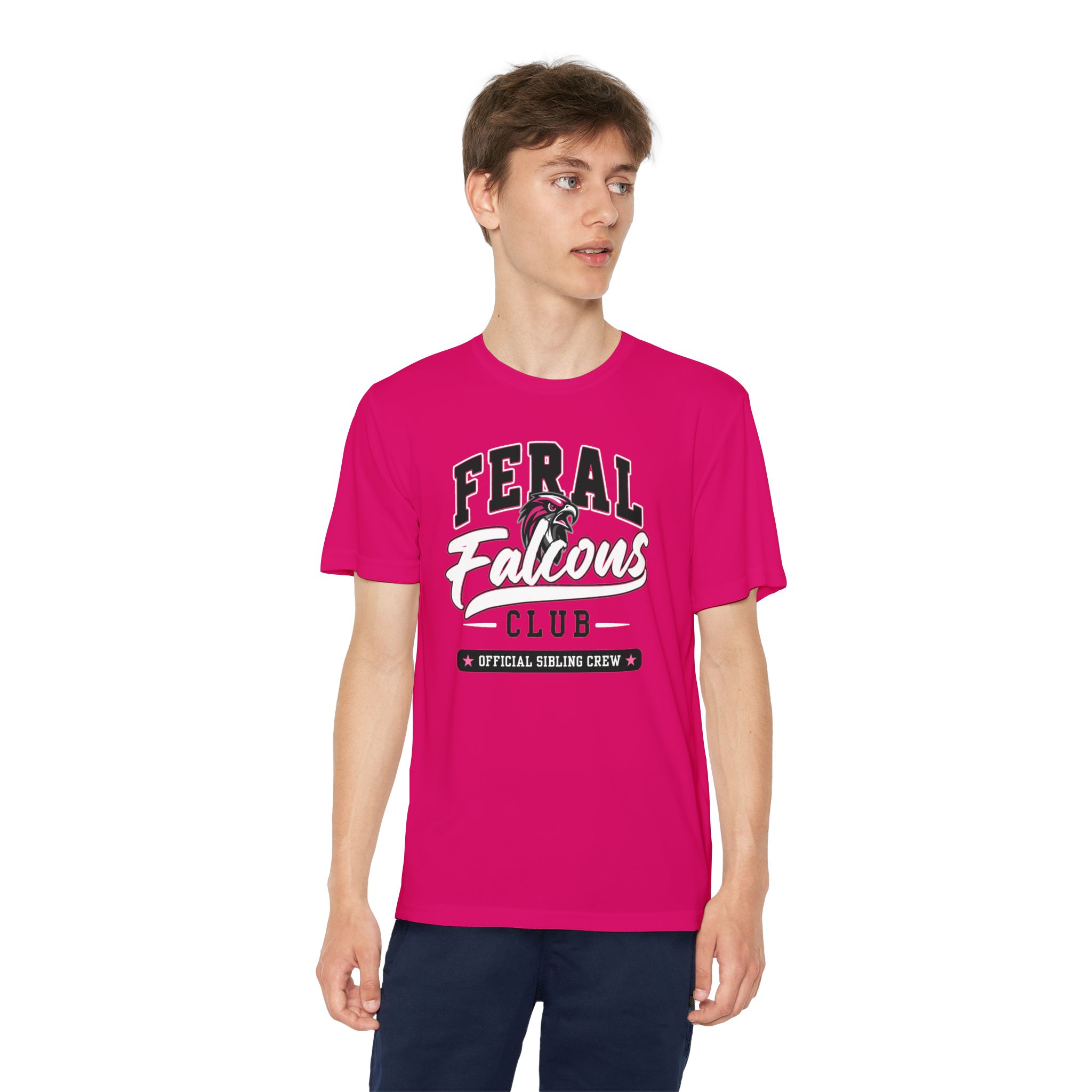 Youth Performance Tee: 'Feral Falcons Club' - Image 13