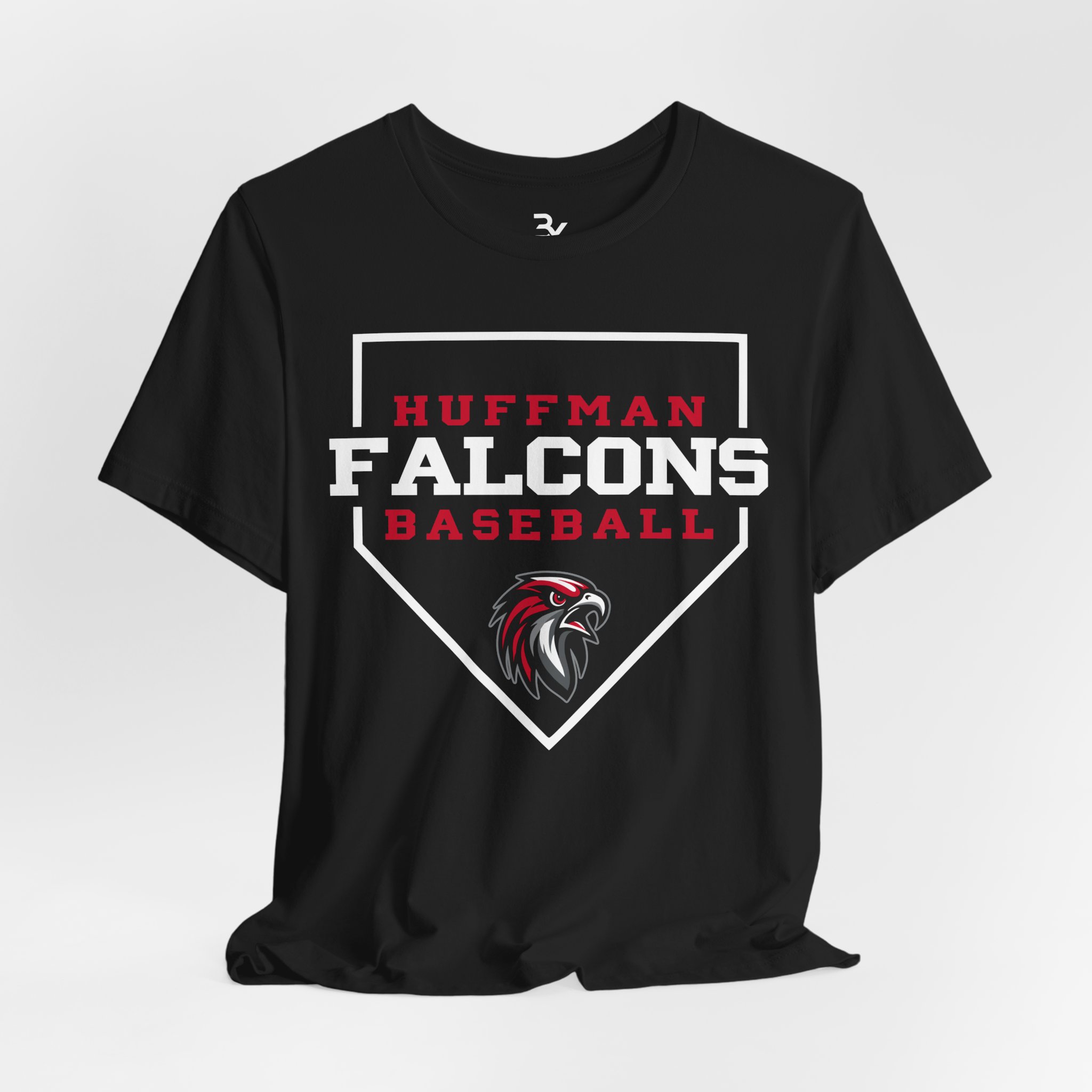 Adult Cotton Tee: Home Plate Baseball - Image 3
