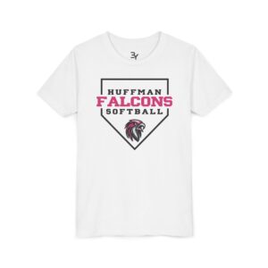 Youth Cotton Tee: Home Plate Softball (Pink)