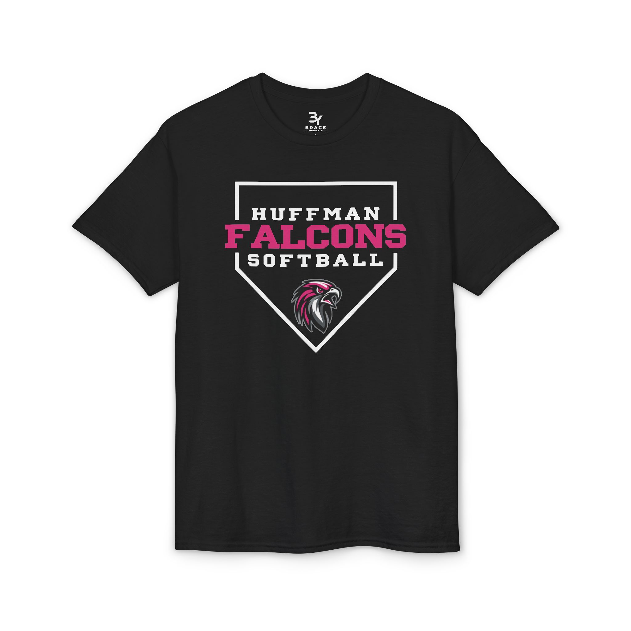 Adult Premium Tee: Home Plate Softball (Pink) - Image 4