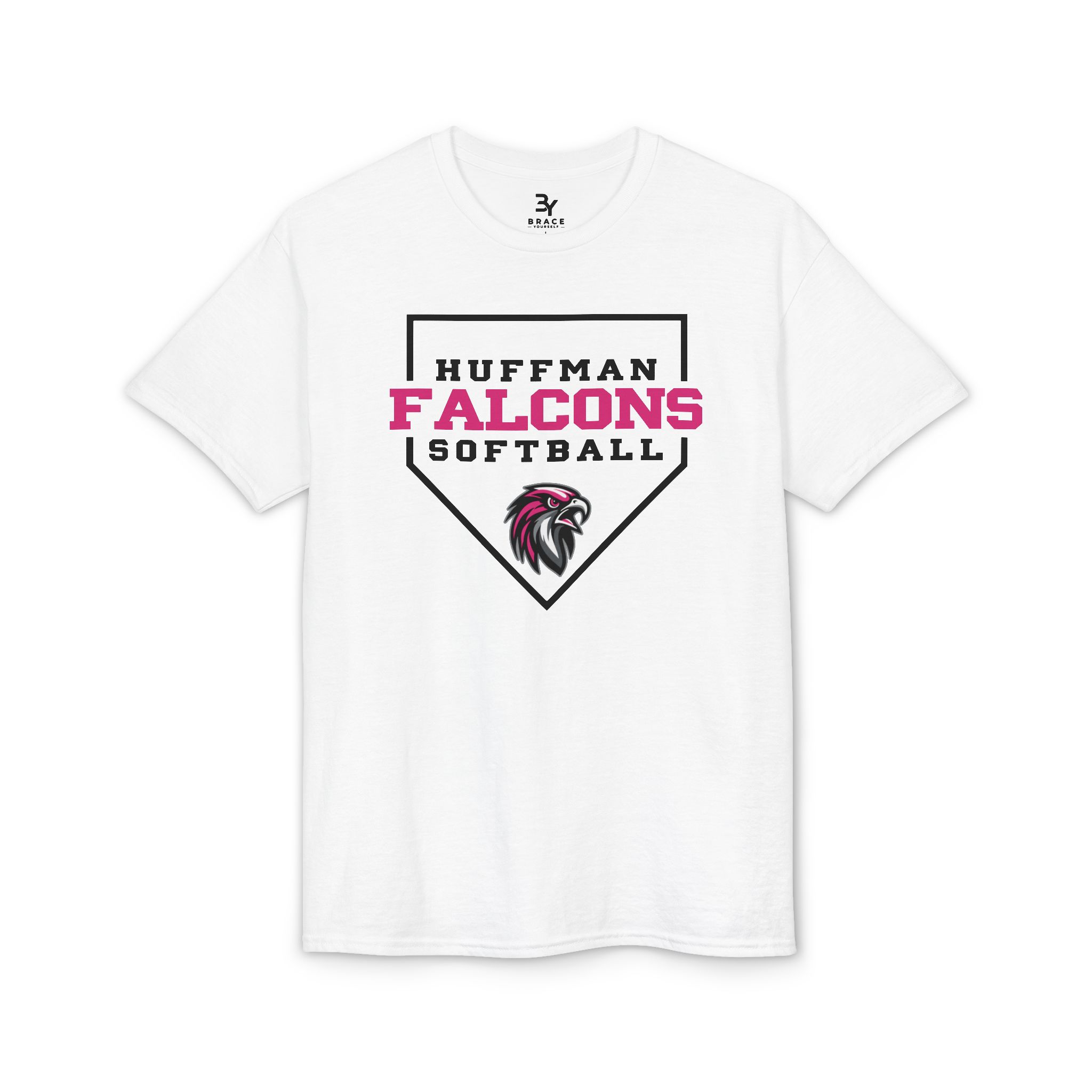Adult Premium Tee: Home Plate Softball (Pink) - Image 2