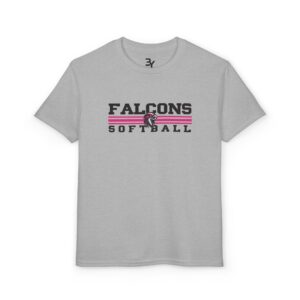 Youth Premium Tee: Classic Lines Softball (Pink)