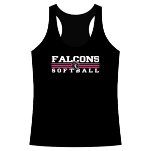 Women's Performance Racerback: Classic Lines Softball (Pink)