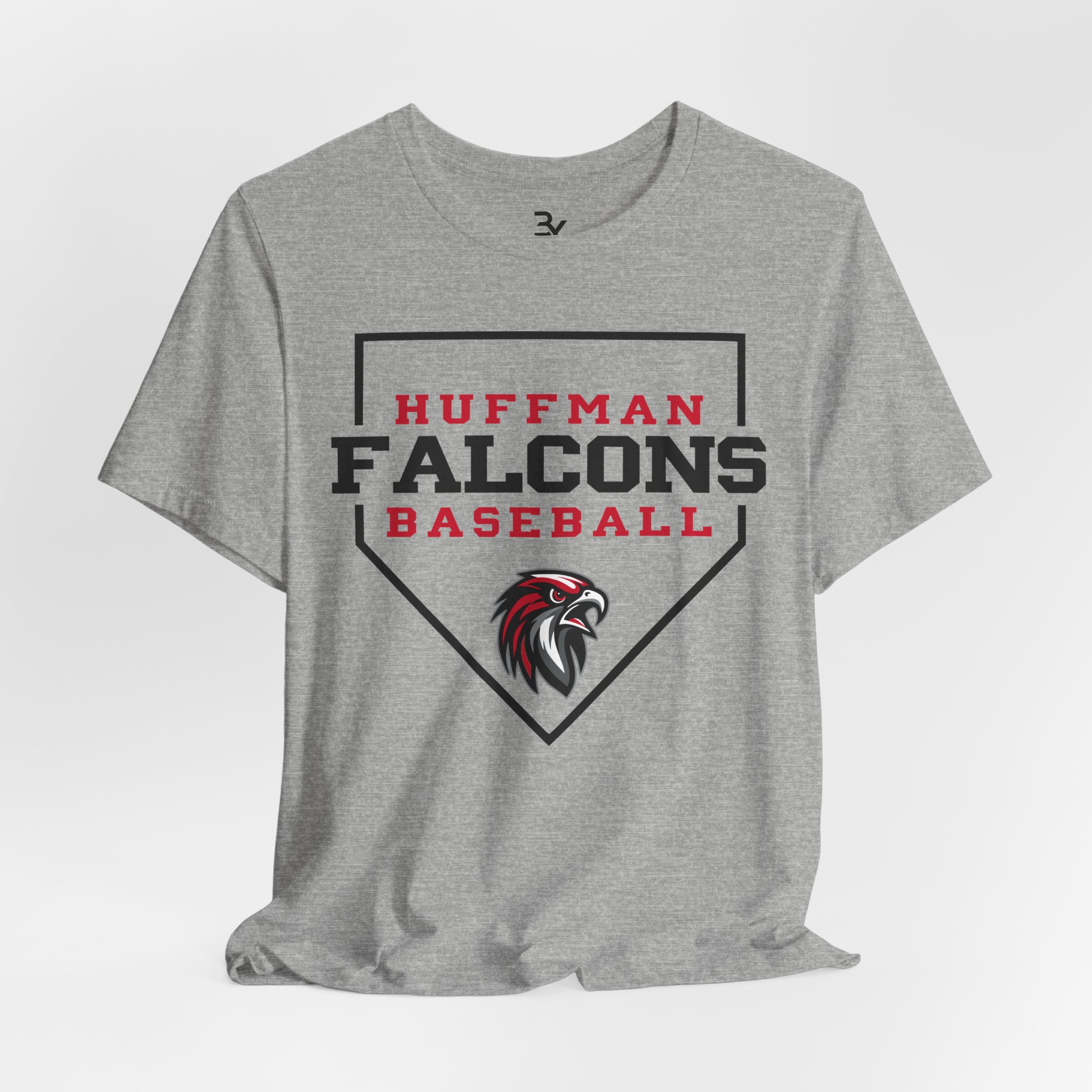 Adult Cotton Tee: Home Plate Baseball - Image 7