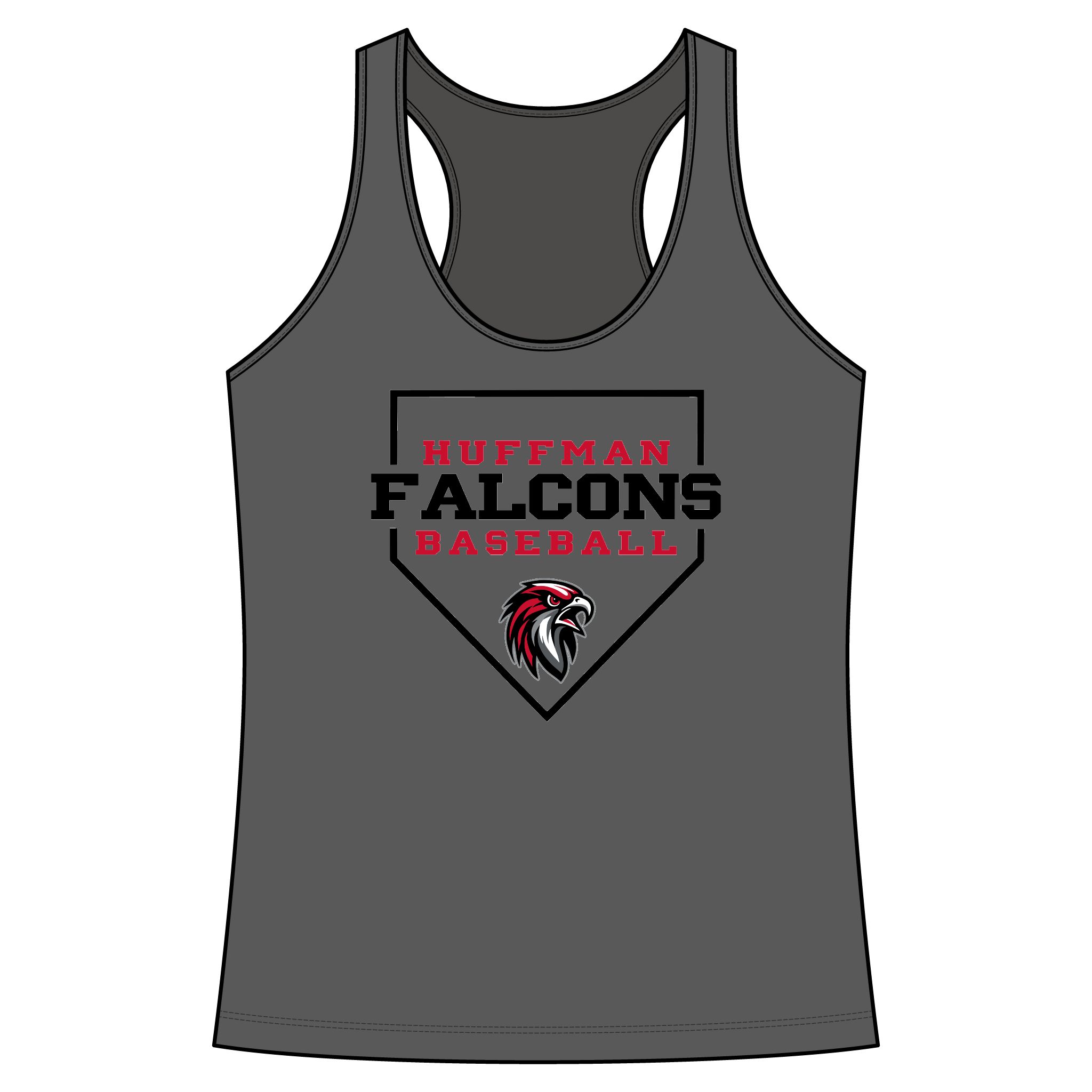 Women's Performance Racerback: Home Plate Baseball - Image 5