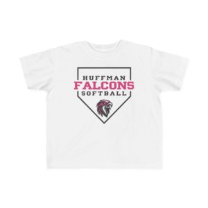 Toddler Cotton Tee: Home Plate Softball (Pink)