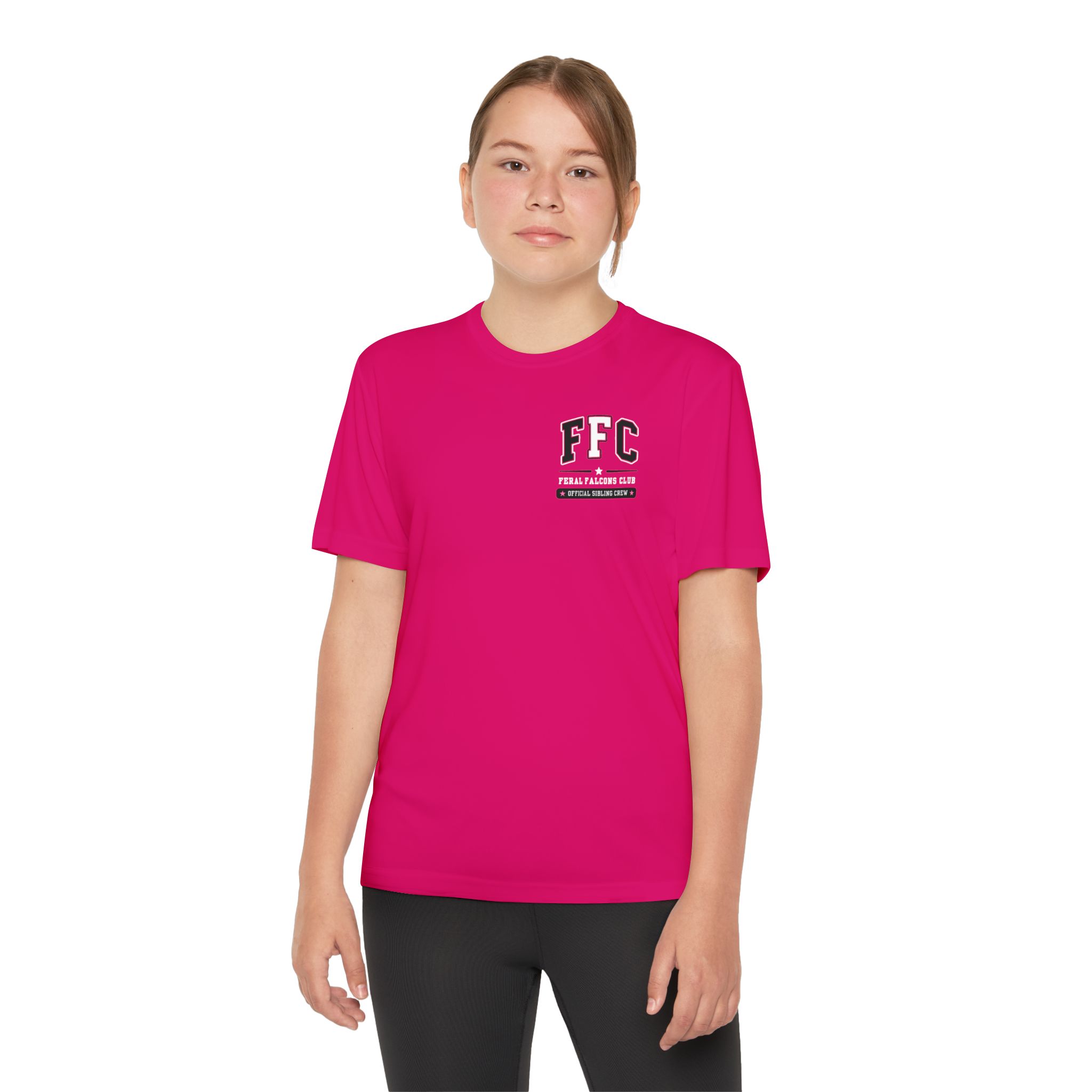 Youth Performance Tee: 'Feral Falcons Club' (2 Sided) - Image 14
