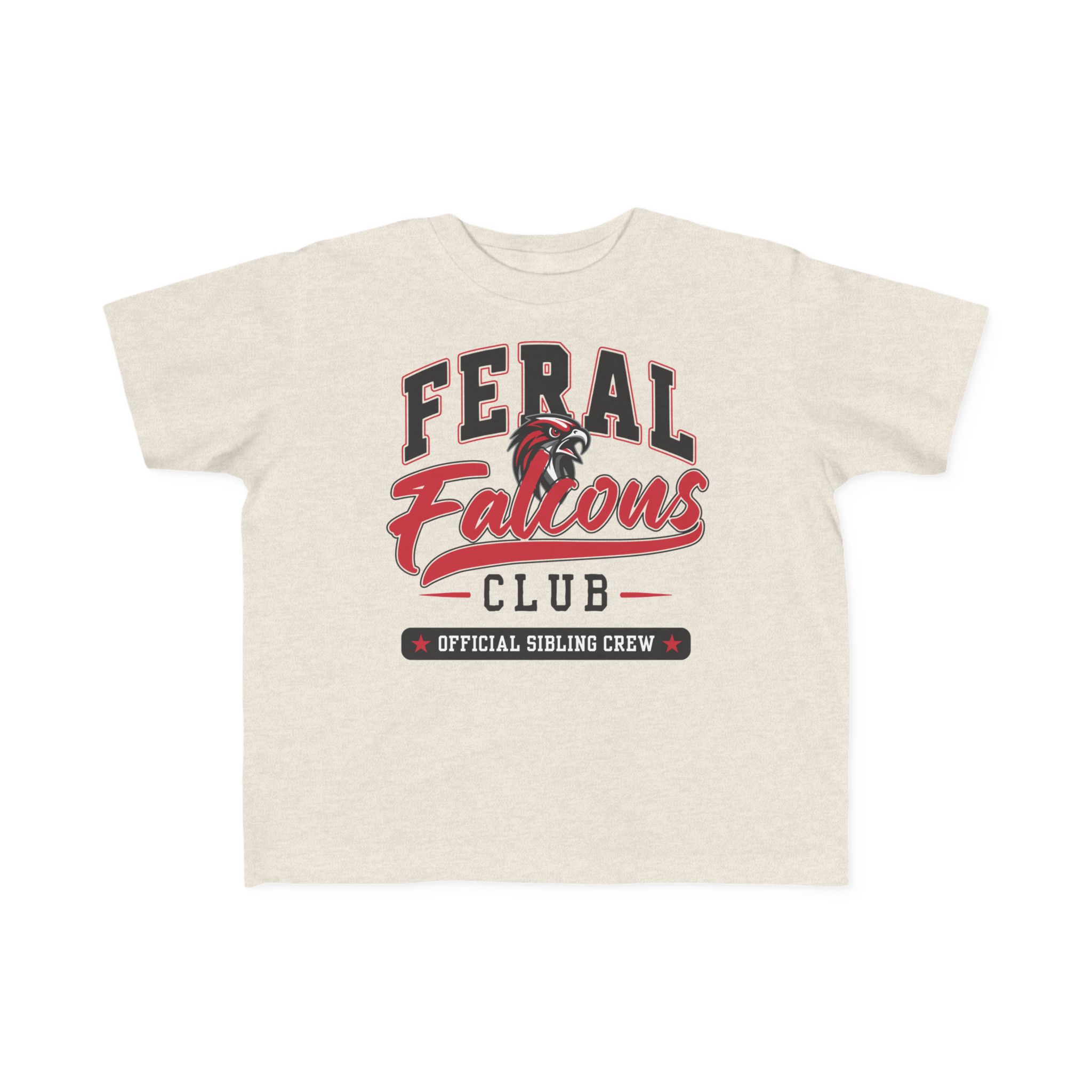 Toddler Cotton Tee: 'Feral Falcons Club' - Image 4