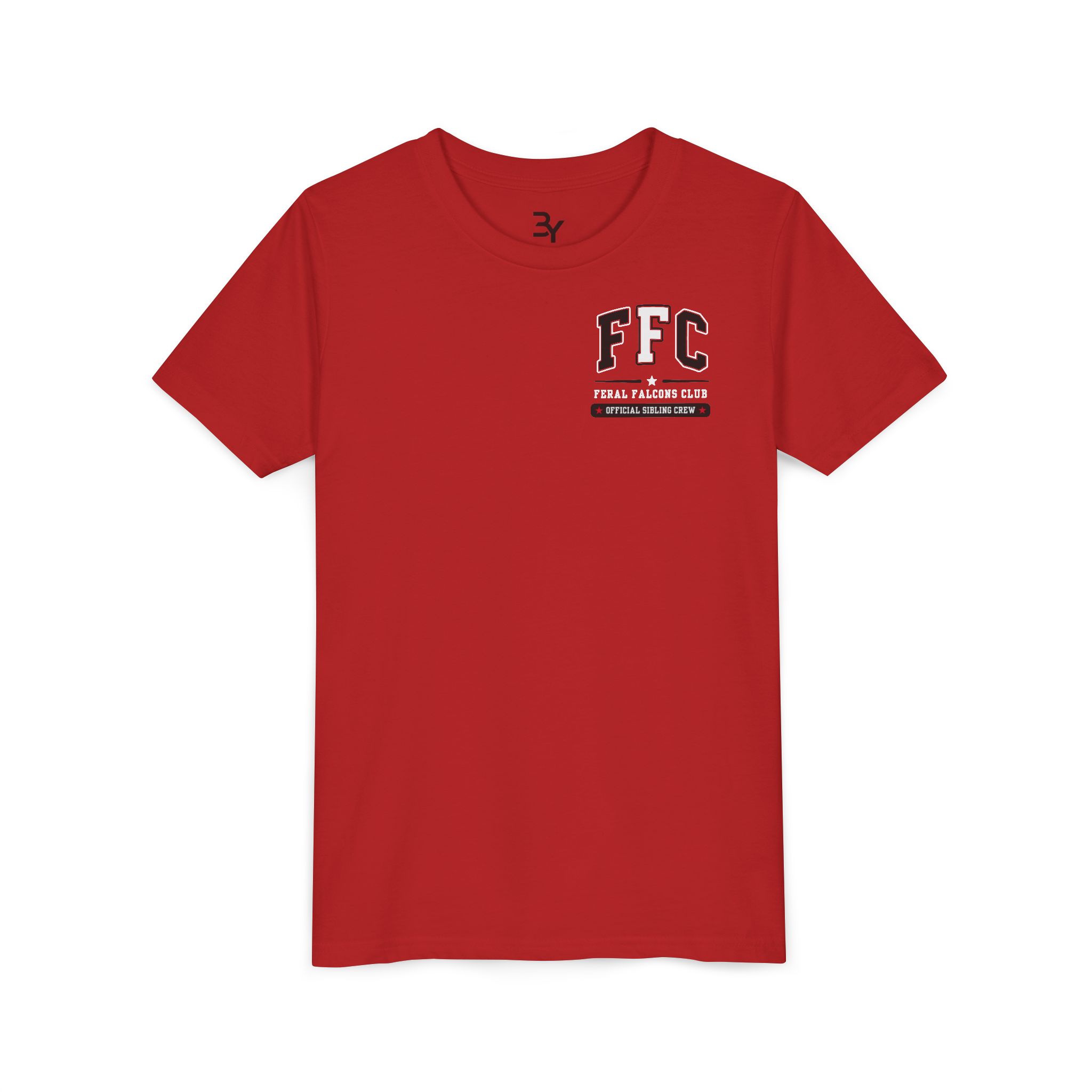 Youth Cotton Tee: 'Feral Falcons Club' (2 Sided) - Image 12