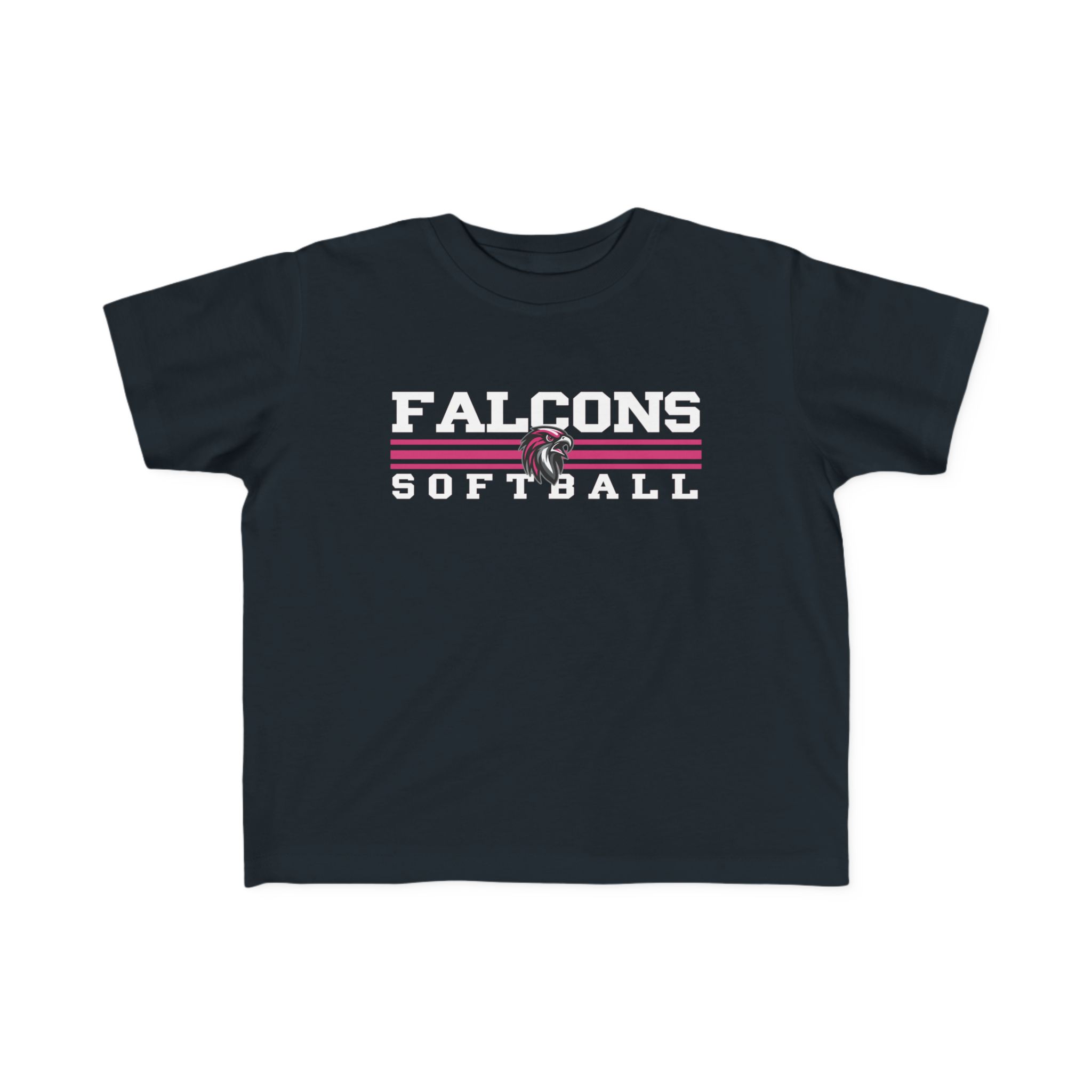 Toddler Cotton Tee: Classic Lines Softball (Pink) - Image 6