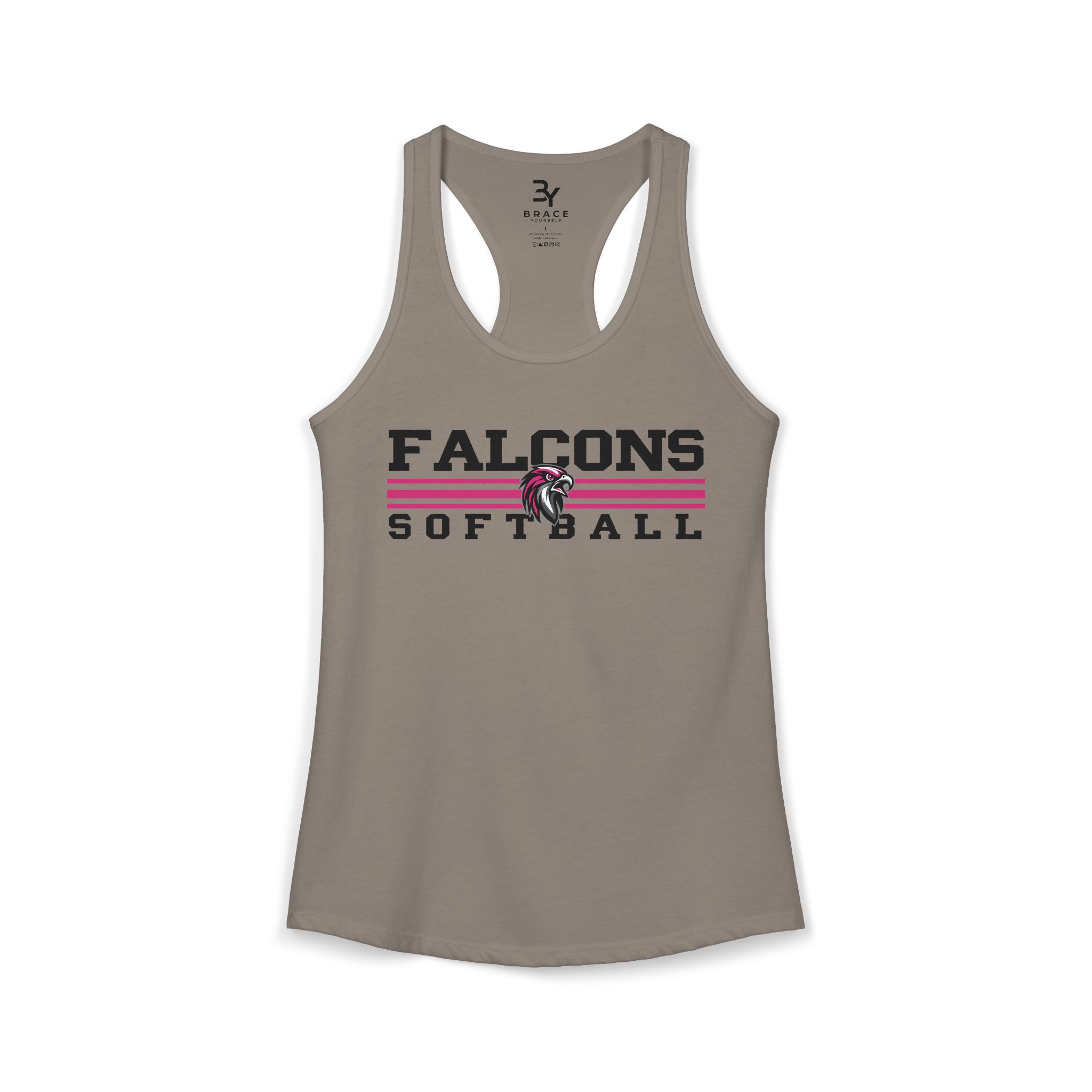 Women's Premium Racerback: Classic Lines Softball (Pink) - Image 7