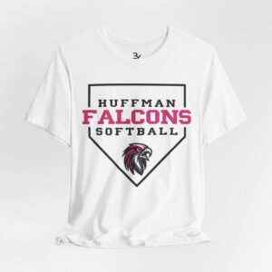 Adult Cotton Tee: Home Plate Softball (Pink)