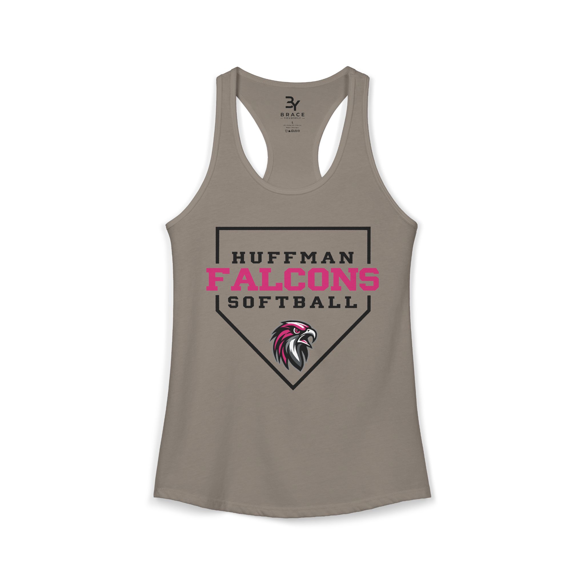 Women's Premium Racerback: Home Plate Softball (Pink) - Image 7