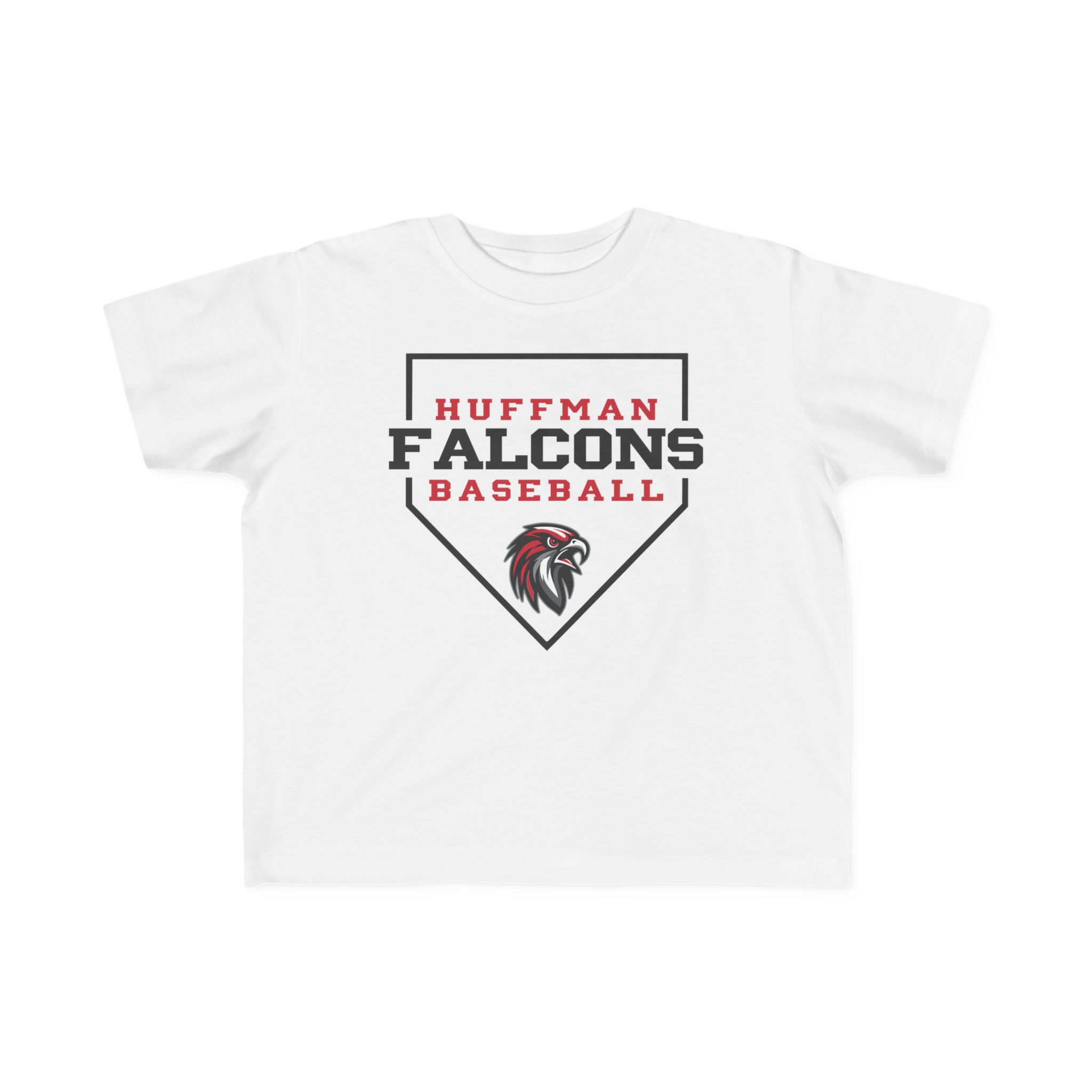 Toddler Cotton Tee: Home Plate Baseball