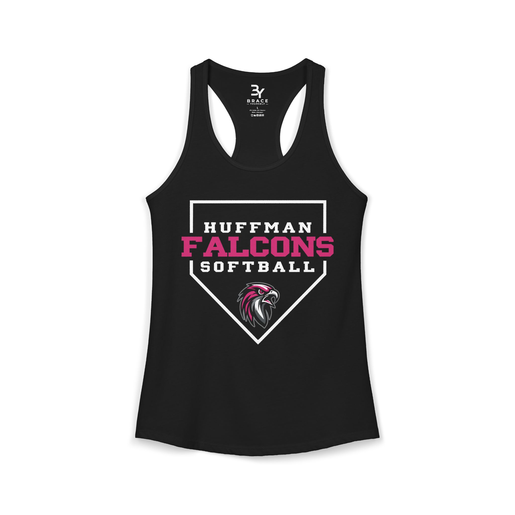 Women's Premium Racerback: Home Plate Softball (Pink) - Image 5