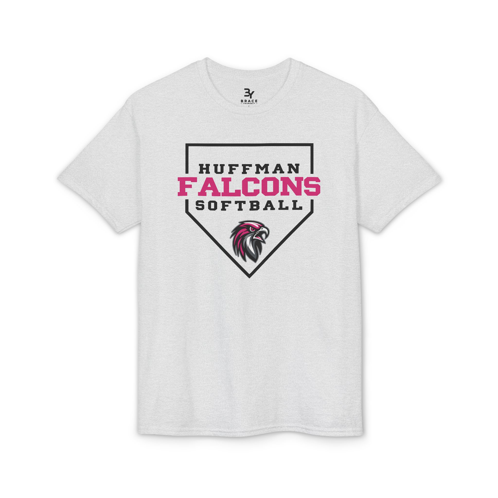Adult Premium Tee: Home Plate Softball (Pink) - Image 3