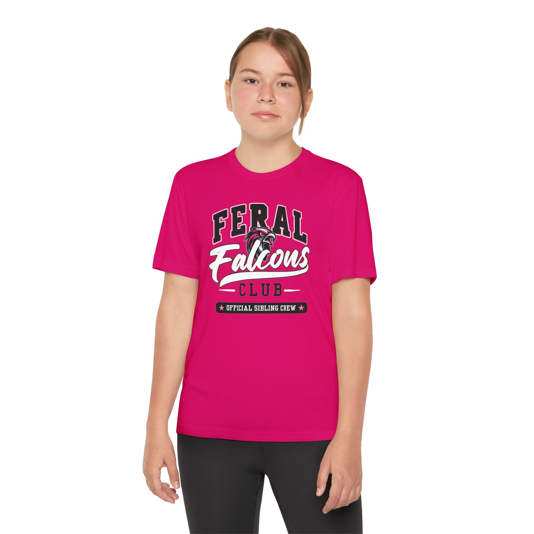 Youth Performance Tee: 'Feral Falcons Club' - Image 14