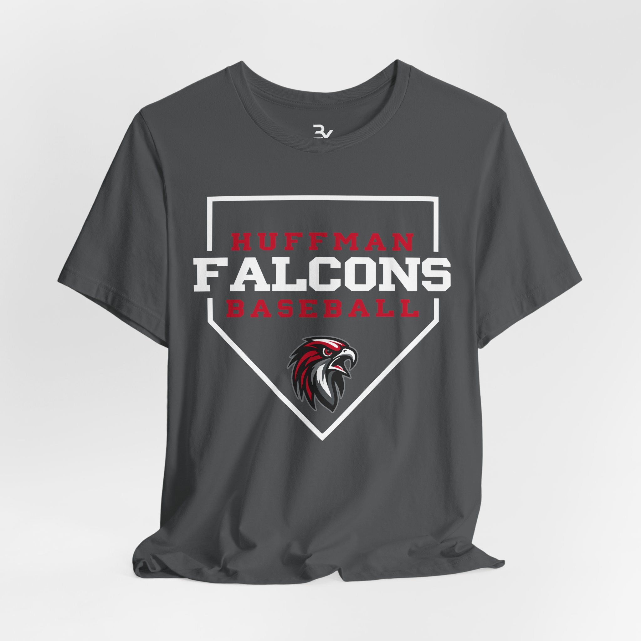 Adult Cotton Tee: Home Plate Baseball - Image 8