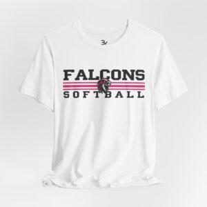 Adult Cotton Tee: Classic Lines Softball (Pink)