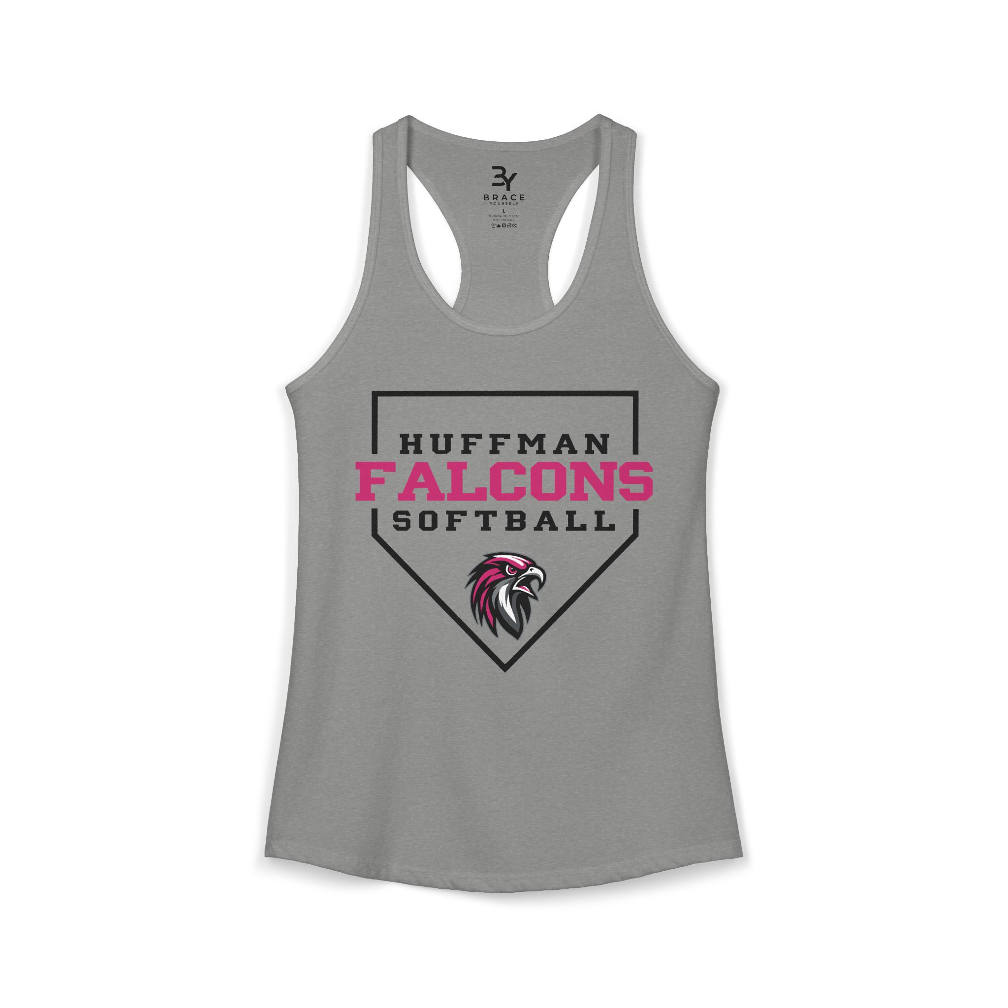 Women's Premium Racerback: Home Plate Softball (Pink)