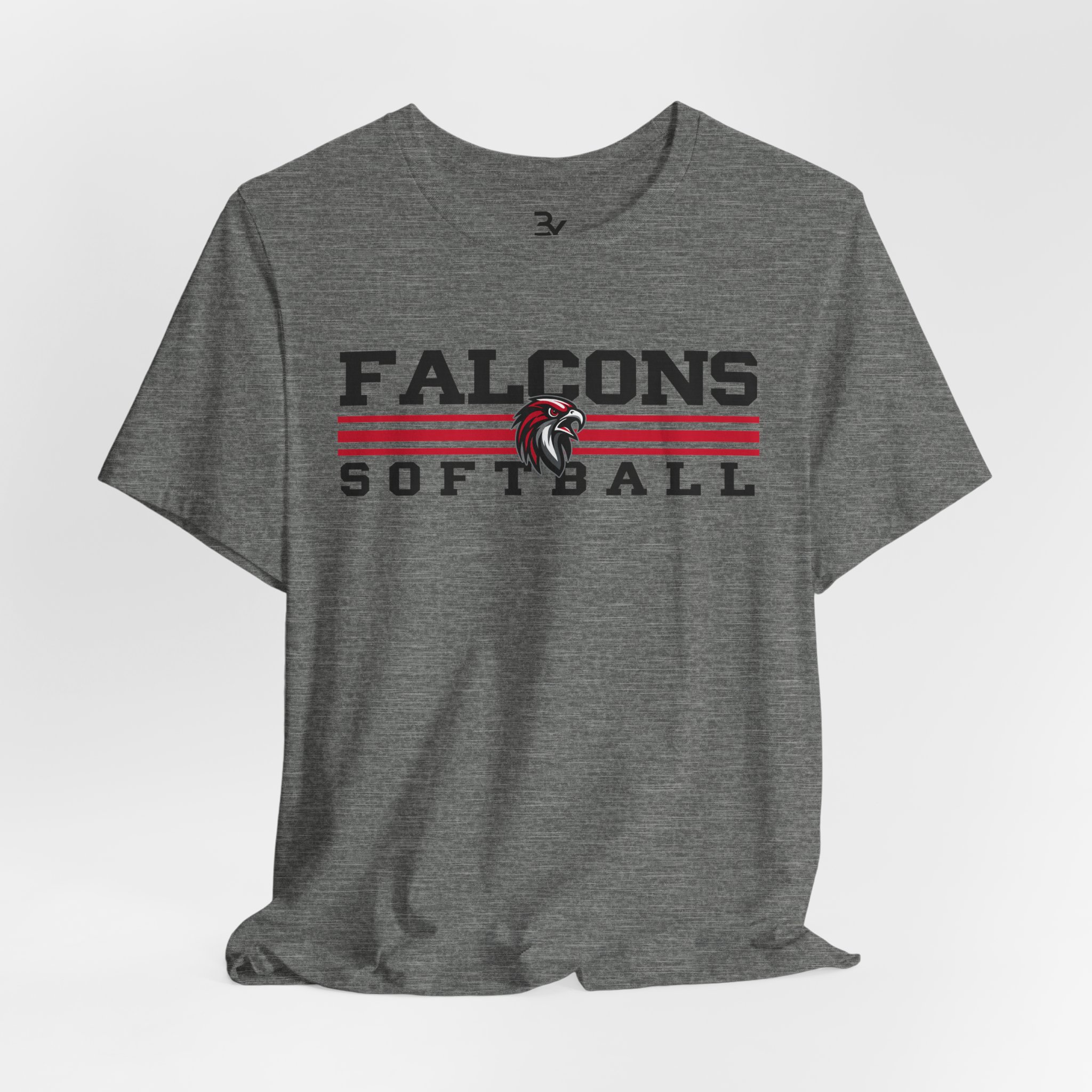 Adult Cotton Tee: Classic Lines Softball - Image 2