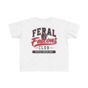 Toddler Cotton Tee: 'Feral Falcons Club'