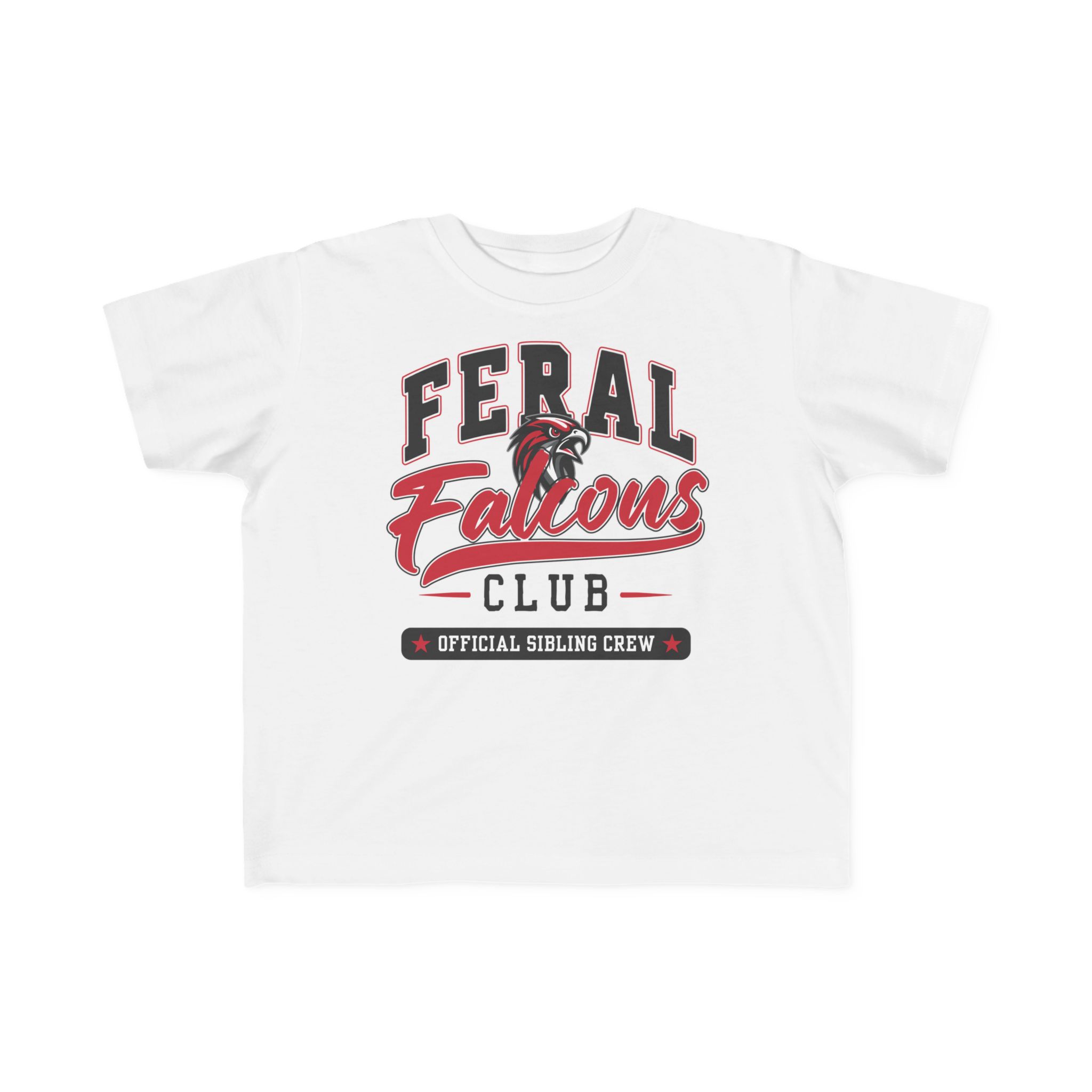 Toddler Cotton Tee: 'Feral Falcons Club'