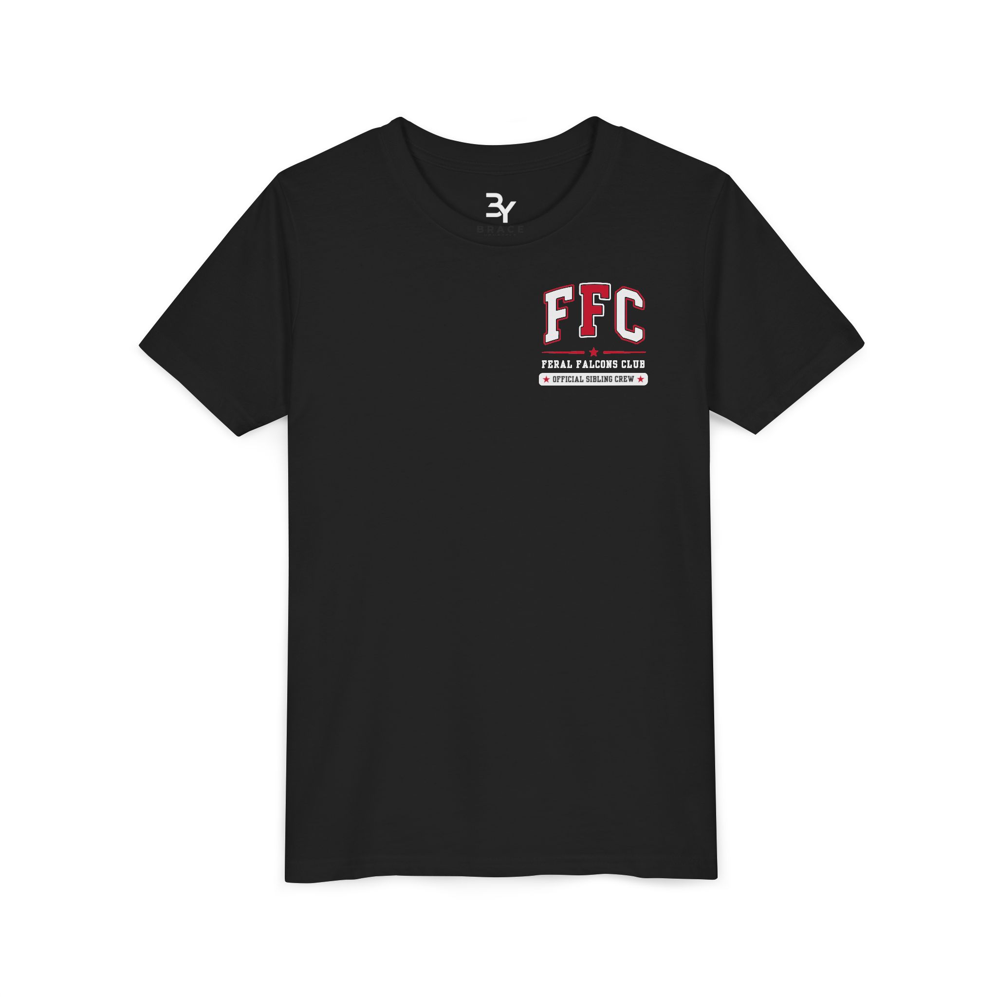 Youth Cotton Tee: 'Feral Falcons Club' (2 Sided) - Image 4