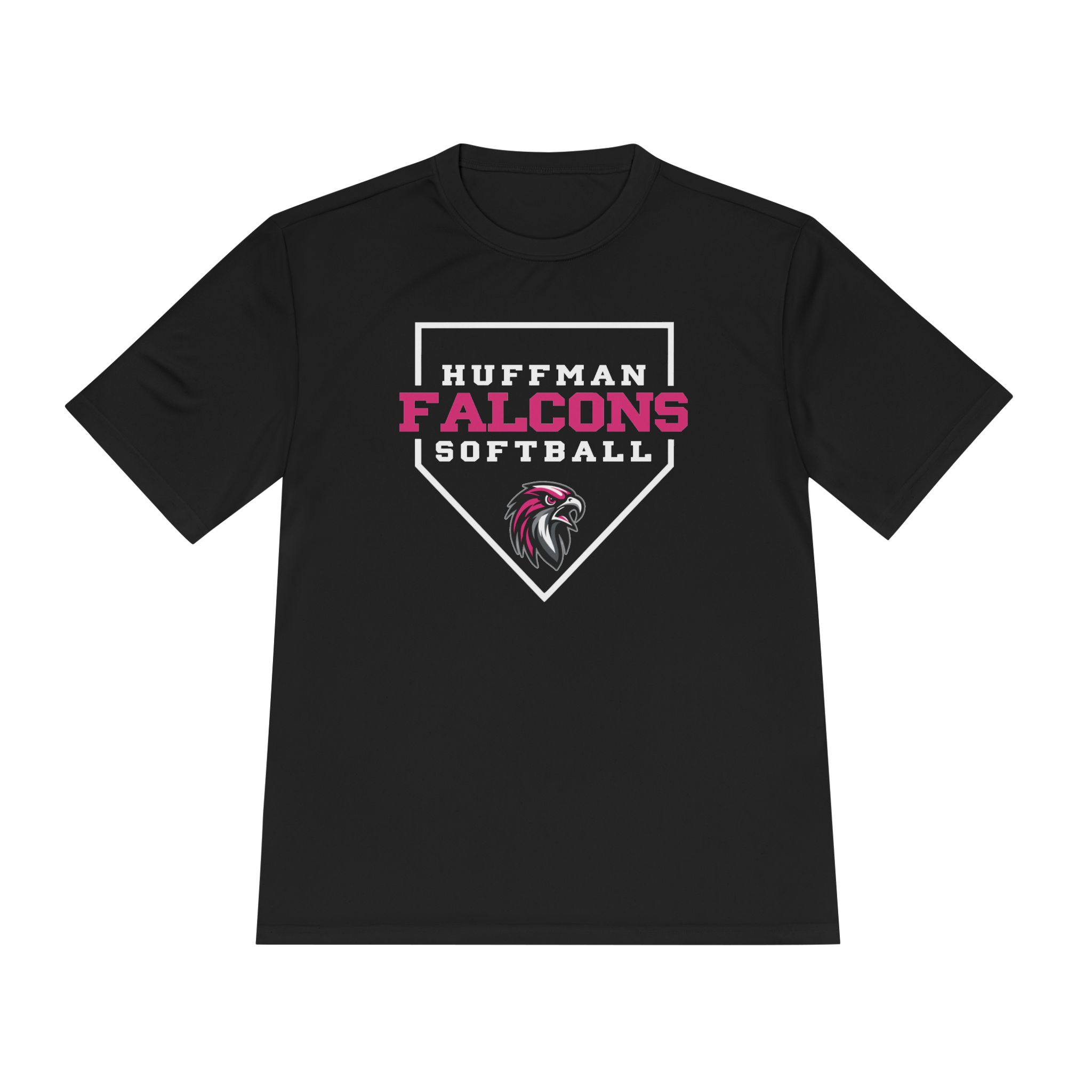 Adult Performance Tee: Home Plate Softball (Pink)