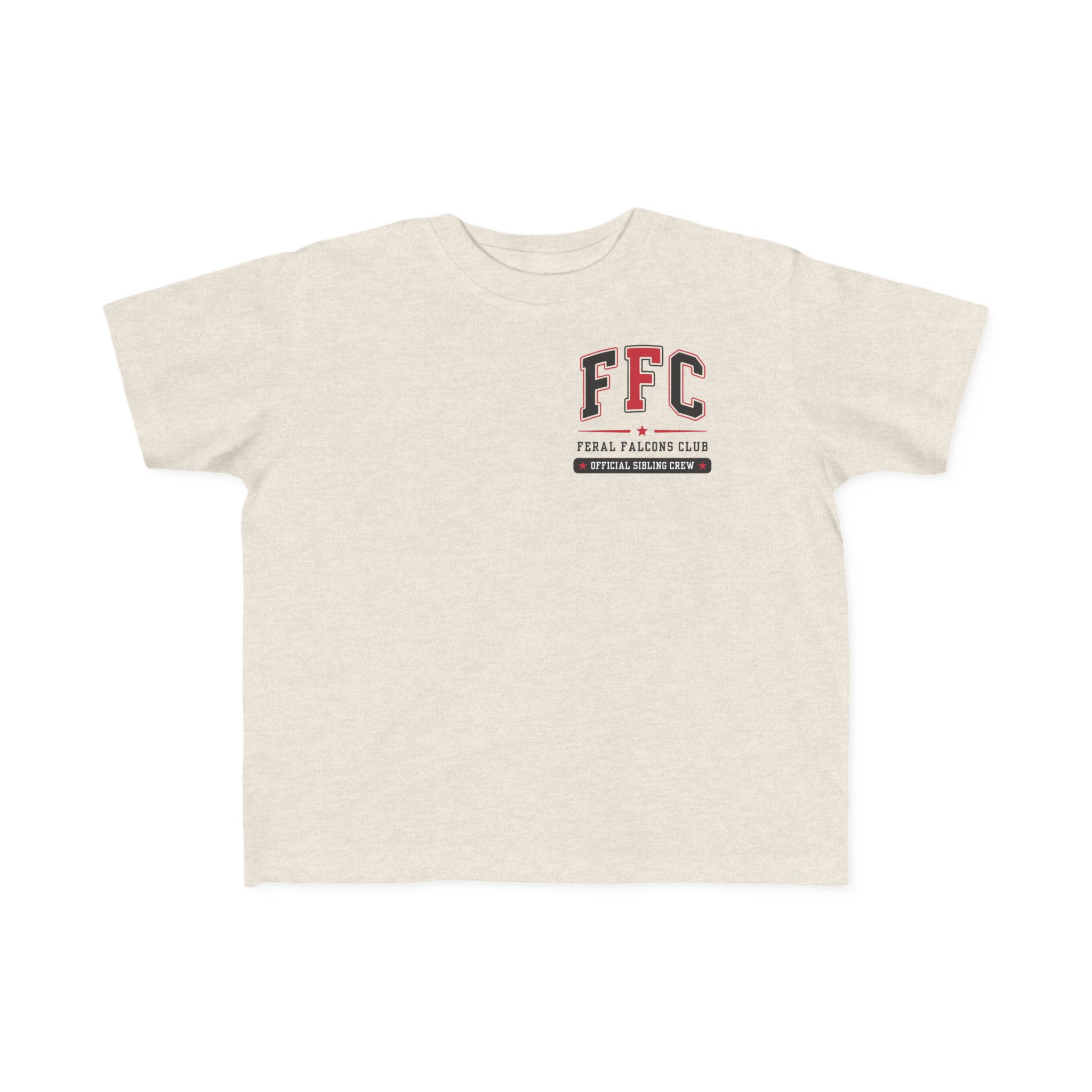 Toddler Cotton Tee: 'Feral Falcons Club' (2 Sided) - Image 4