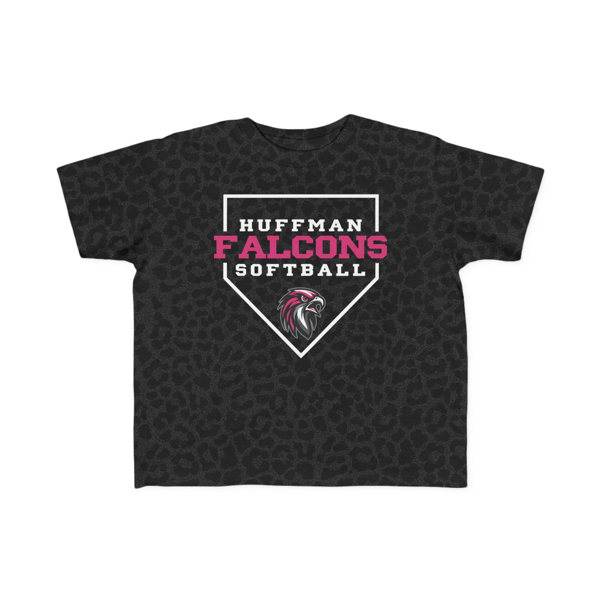 Toddler Cotton Tee: Home Plate Softball (Pink) - Image 2