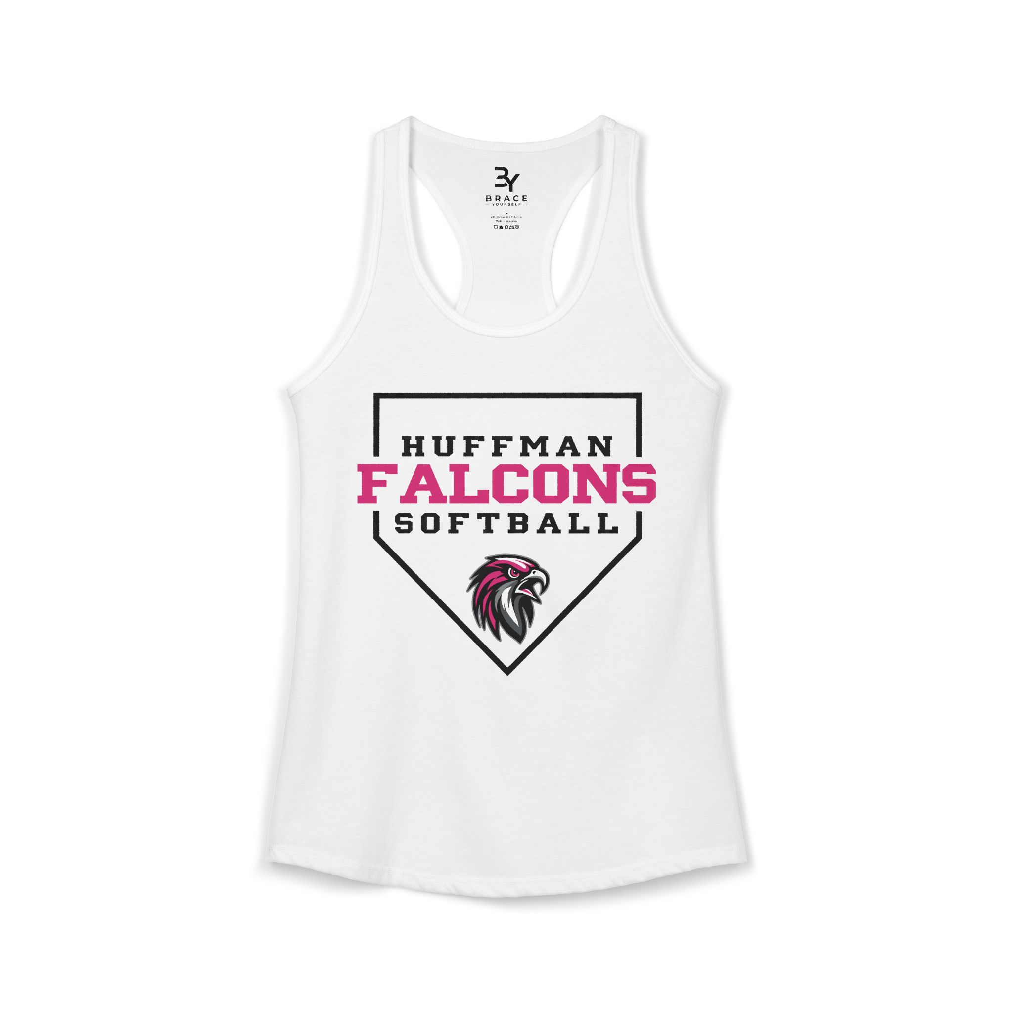Women's Premium Racerback: Home Plate Softball (Pink) - Image 3