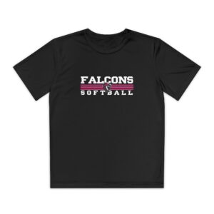 Youth Performance Tee: Classic Lines Softball (Pink)
