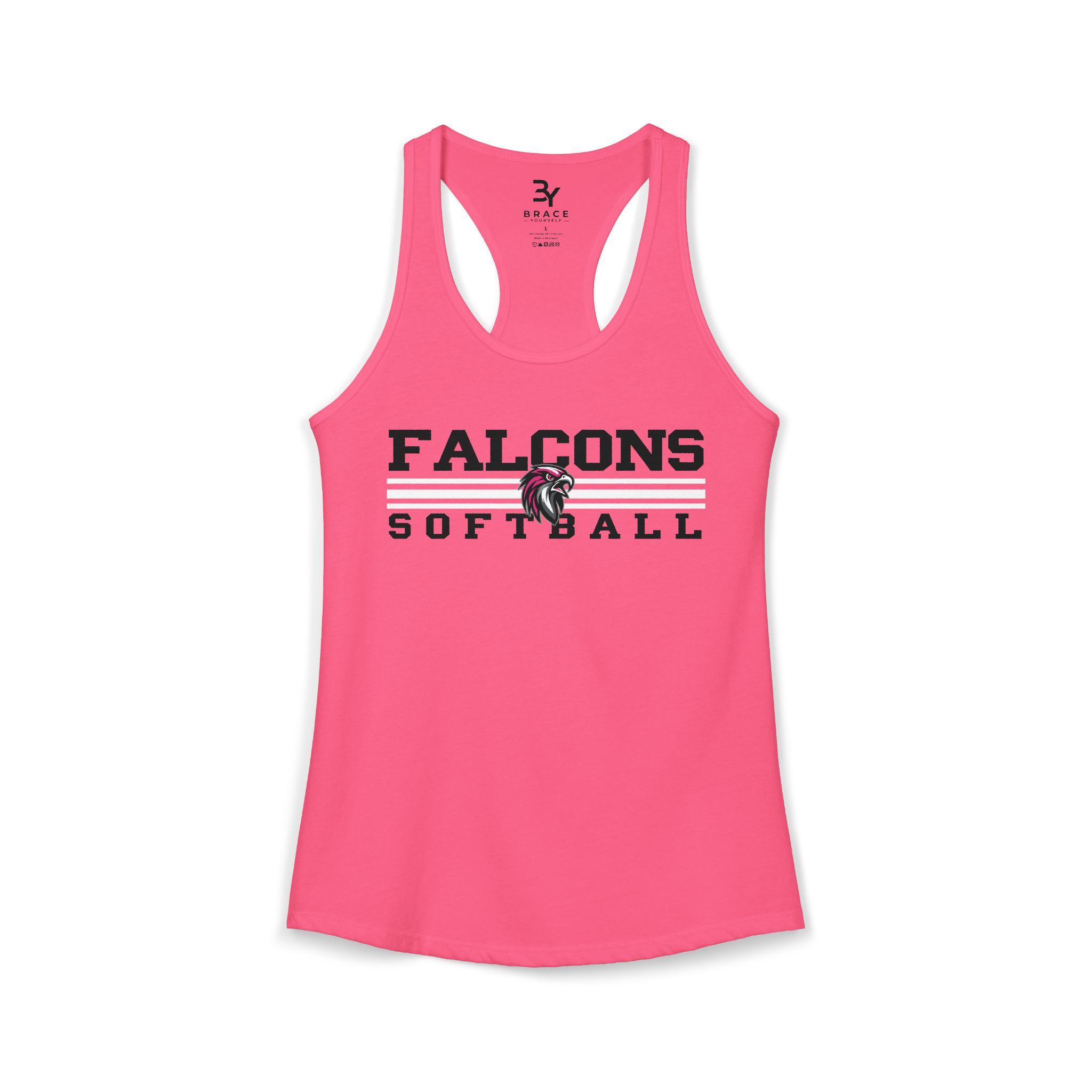 Women's Premium Racerback: Classic Lines Softball (Pink) - Image 9