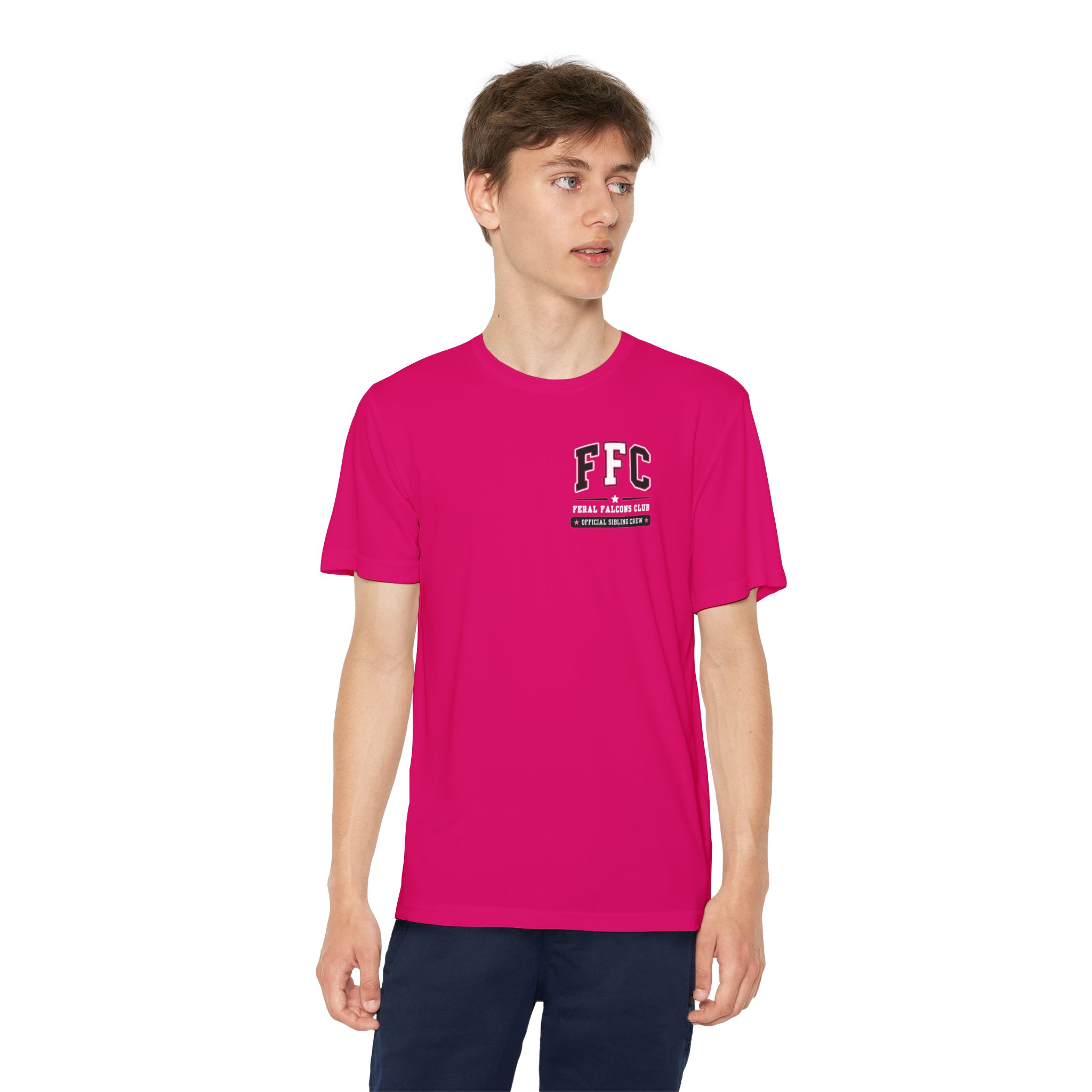 Youth Performance Tee: 'Feral Falcons Club' (2 Sided) - Image 13