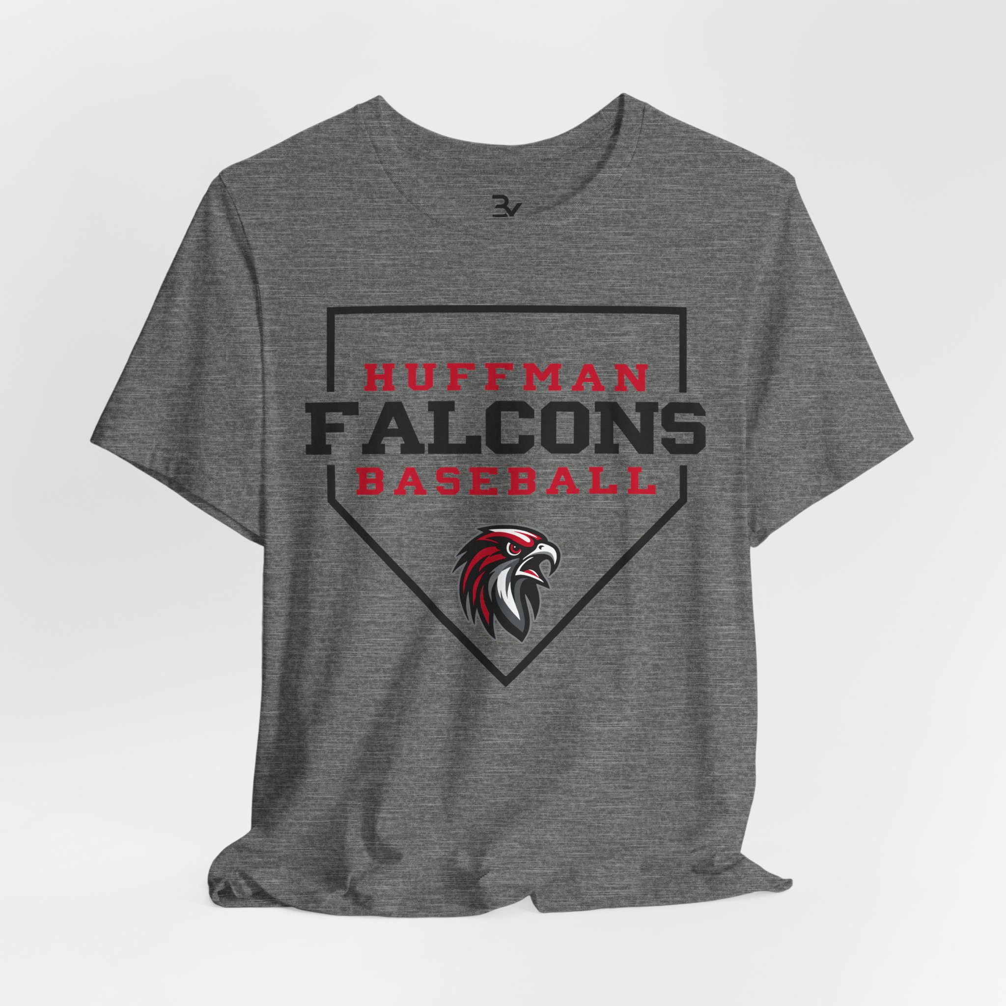 Adult Cotton Tee: Home Plate Baseball - Image 2