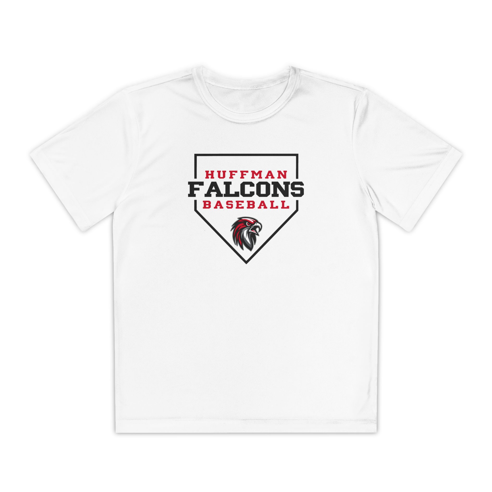 Youth Performance Tee: Home Plate Baseball - Image 2