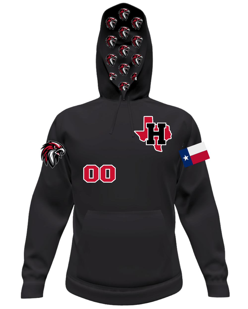 Jersey Hoodies - BLACK - Image 2