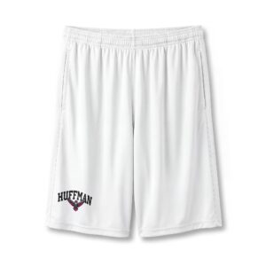 Adult Block Huffman Pink Athletic Shorts