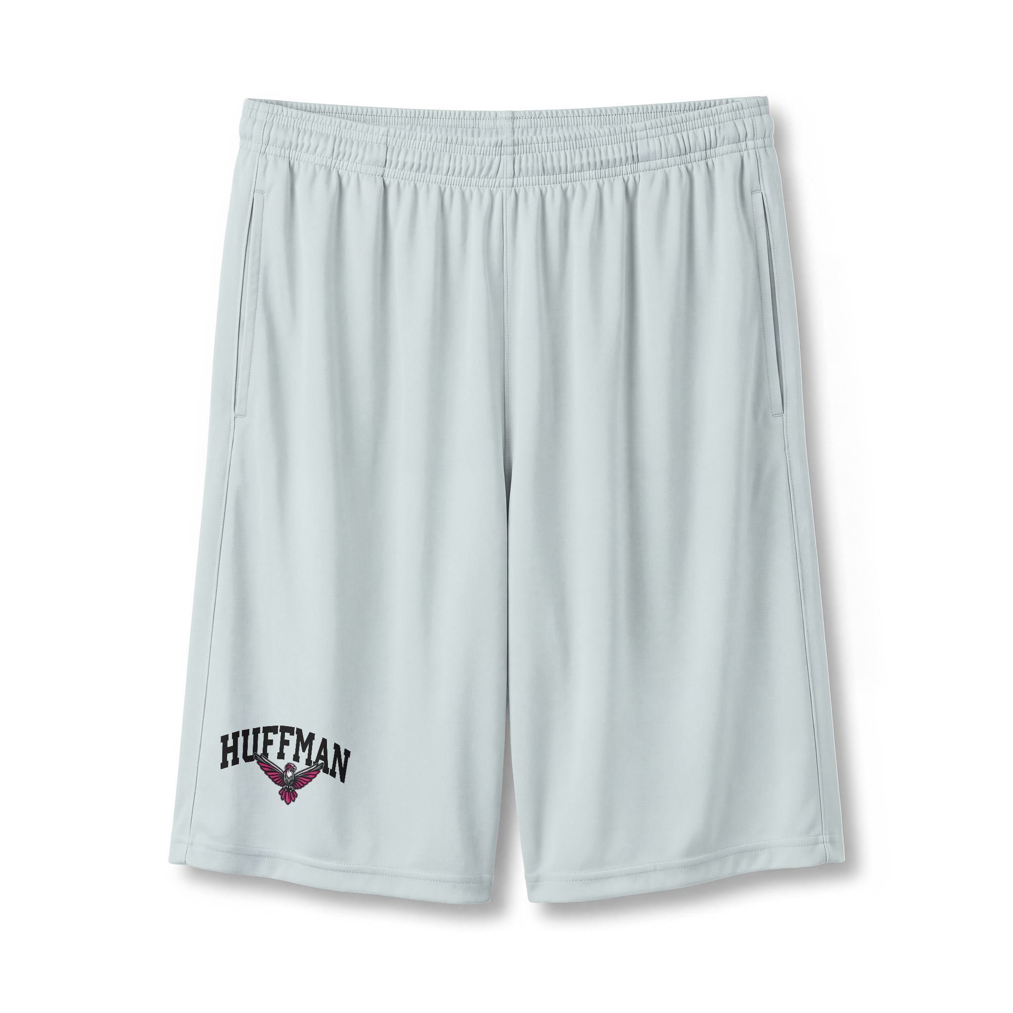Adult Block Huffman Pink Athletic Shorts - Image 4